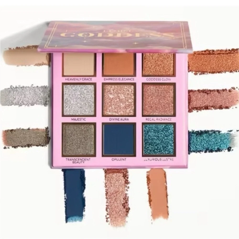 Eloise Goddess Eyeshadow Palette Bright Shimmer Blue Pink Teal NIB